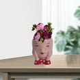 thumbnail image 4 of 2x Cara Planta Cabeza Cara Figurilla Mini plantas CUTICAT Flowerpot interior, 4 of 8
