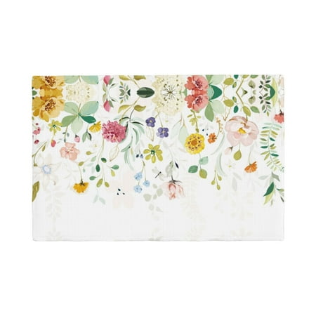 

Placemats Set of 4 Wildflowers Place mats for Dining Table Indoor/Outdoor Cute Heat Resistant Washable Table Mats(18 x 12 )