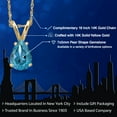 thumbnail image 2 of Gem Stone King 10K Yellow Gold London Blue Topaz Pendant Necklace for Women | 0.77 Cttw | Gemstone November Birthstone | Pear Shape 7X5MM | With 18 inch Chain, 2 of 6