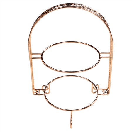 

Metal Cake Stand Double-Layer Arch-Shaped Golden Fruit Dessert Rack Wedding Birthday Party Decoration Cupcake Stand Gold