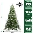 thumbnail image 6 of Fraser Hill Farm Assorted Colors Flocked Fir Christmas Tree, 7.5', 6 of 6