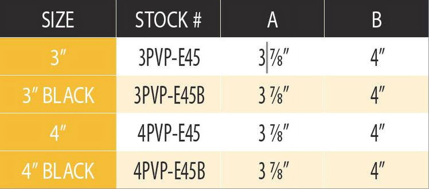 Duravent 4Pvp-E45b 4" Inner Diameter - Black