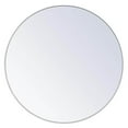 thumbnail image 2 of Metal frame round mirror 48 inch in White, 2 of 5