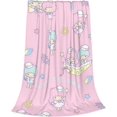 thumbnail image 2 of Little Twin Stars Throw Blanket Pink Kawaii Facecloth Blanket Girls Women Bedroom Living Room Air Conditioning Room Warm Plush Blanket Office Knee Throw 40"x50", 2 of 6