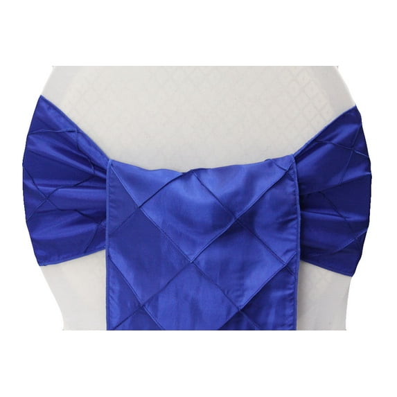 50 Pieces, Pintuck Chair Sash Approx. 7.5" W x 108" L - Royal Blue