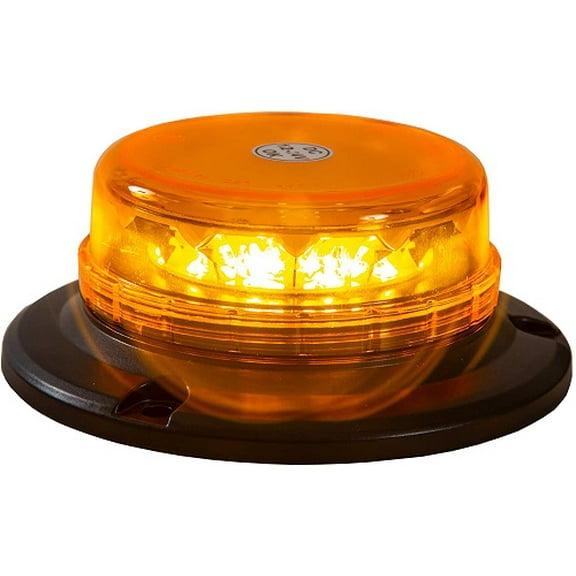 Low Profile 6 Inch by 2 Inch LED Beacon Strobe Light with Auxiliary Plug
