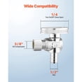 thumbnail image 4 of 10-Piece 1/2 Inch PEX x 3/8 Inch OD Compression Angle Valve Chrome Plated Brass Stop Valve for Bathroom Kitchen Toilet Shower Pipe, 4 of 7