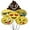 Assortment, variant on PMU Emoji Balloons 9 inch Pre-Inflated with Stick (Heart Shaped Eyes) (1/pkg) Pkg/1