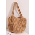 thumbnail image 3 of Kukuzhu Tote Bag for Women Handmade Crochet Shoulder Bag Casual Woven Handbag Hobo Bag for Work Travel School, 3 of 8