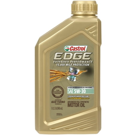 - Castrol EDGE Extended Performance 5W-30 Advanced Full Synthetic Motor Oil, 1 QT