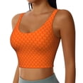 thumbnail image 2 of Balery Orange Scales Sujetadores deportivos con espalda cruzada para mujer, acolchados, sin costuras, de alto impacto, ideales para yoga, gimnasio, entrenamiento y fitness.-X-Large, 2 of 8