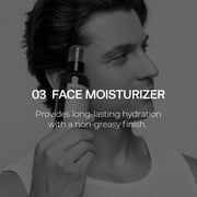 HOMMEFACE Daily Trio Skin Care Set for Men with Face Wash, Toner, Moisturizer, Paraben-Free, Natural, Non-Irritating, 3 Piece Set