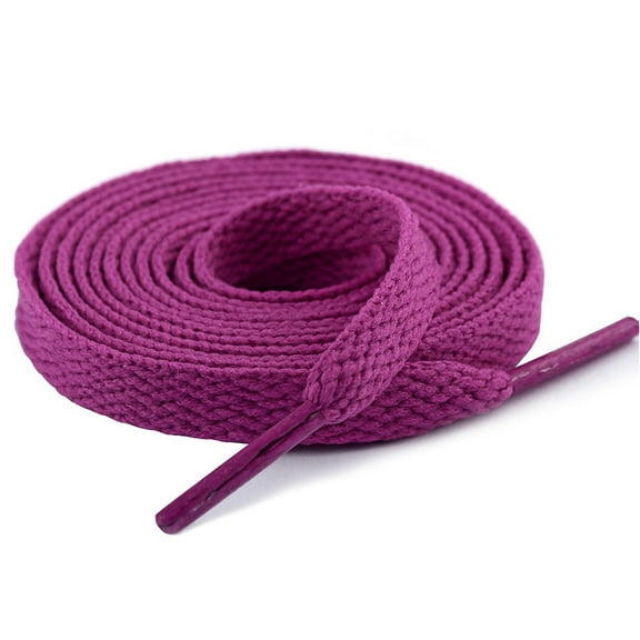 Shoelaces High Bang Polyester Single Layer 8mm Shoe Laces Colorfast Flat ShoelacesRose Purple