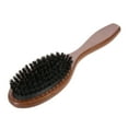 thumbnail image 3 of Anself Wooden Handle 8.66" Oval Natural Boar Bristle Paddle Hair Brush, Anti-Static Technology, Brown, 3 of 5