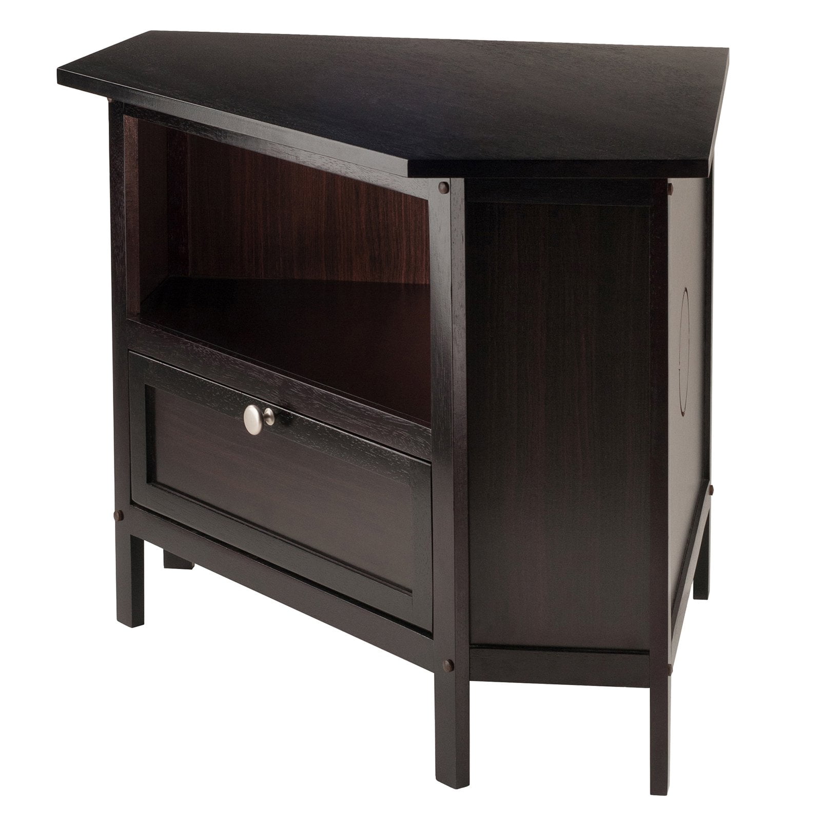Winsome Zena Corner TV & Media Stand, Espresso Finish