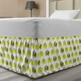 thumbnail image 1 of Nursery Elephant Bed Skirt, Abstract Pattern of Childish Animal Repetition Print, Elastic Bedskirt Dust Ruffle Wrap Around for Bedding Decor, 4 Sizes, Apple Green White and Emerald, by Ambesonne, 1 of 2