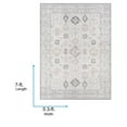 thumbnail image 3 of Livabliss Washable Rugs for Living Room, 5x7 Alanya Traditional Beige Area Rug, Bedroom Dining Room Home Decor Stain Resistant Carpet (5'3" x 7'), 3 of 9