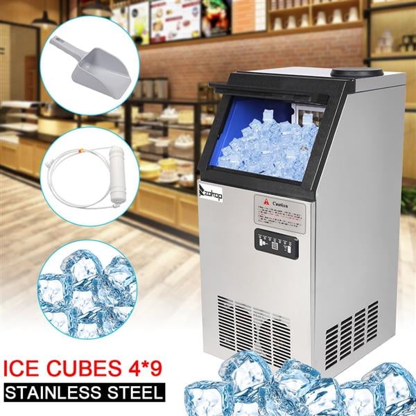 Ice Cube Maker Machine 50Kg/110Lbs Commercial  Water Filter R134a 50kg/24H 