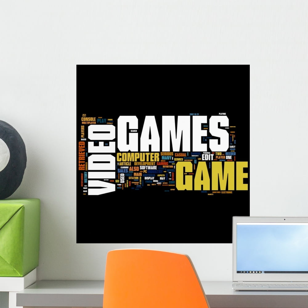 Video Games Wall Mural by Wallmonkeys Peel and Stick Graphic (18 in H x