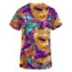 thumbnail image 4 of Tops Cortos para las Mujeres Impreso Bolsillo V-Cuello Enfermera Estilo Blusa, Casual Y Cómodo Manga Corta Superior, 4 of 9