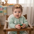 thumbnail image 2 of Splozh Baby Turban Bow Baby Girls Turban Hats with Bow Newborn Caps Bonnets Headwraps for Infants Toddlers,Coffee,One Size, 2 of 5