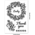 thumbnail image 2 of Sellos rectangulares de silicona transparente para hacer tarjetas, sellar palabras, hacer álbumes de recortes, repujado, manualidades y decoración DIY., 2 of 7