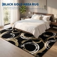 thumbnail image 4 of Nanan 9'x12' Geometric Area Rug Modern Abstract Rug with Non Slip Backing, Soft Machine Washable Indoor Carpet for Living Room, Bedroom, Dining Room, Black, 4 of 7