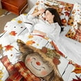 thumbnail image 4 of jejeloiu Cartoon Scarecrow 7-Piece Twin Bedding Sets,Hello Fall Bedding Comforter Set,Rustic Sunflower Maples Sheet Sets For Girls Boys,Luxury Bedroom Decor Reversible, 4 of 8
