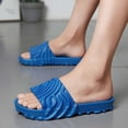 thumbnail image 4 of Modstep Cloud Slides for Men Women Recovery Foam Sandals Summer Comfortable Walking Shower Pillow Slippers for Pool Beach size 7 Blue, 4 of 6
