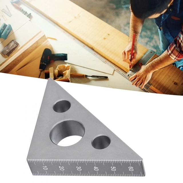 Aluminum Alloy 3.7 x 2.7 x 0.6in Architectural Scale Ruler, Architectural Ruler, Metal Scale Ruler for Blueprint, Architecture Right Angle Gauge