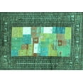 thumbnail image 1 of Ahgly Company Machine Washable Indoor Rectangle Abstract Turquoise Blue Contemporary Area Rugs, 4' x 6', 1 of 4