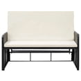 thumbnail image 5 of vidaXL 2 Piece Garden Lounge Set with Cushions Poly Rattan Black, 5 of 5