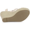 thumbnail image 5 of BLISSFUL STEP Sandales Espadrilles à Plateforme à Lacets à Talons Compensés à Brides pour Femmes, 5 of 5