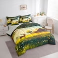 thumbnail image 4 of Homewish Dreamy Cartoon Deer Twin Bedding Sets 7-Piece, Western Rustic Cabin Bedding Comforter Set, Anime Animal Theme Reversible Sheet Sets, Microfiber Bedroom Decor, 4 of 8