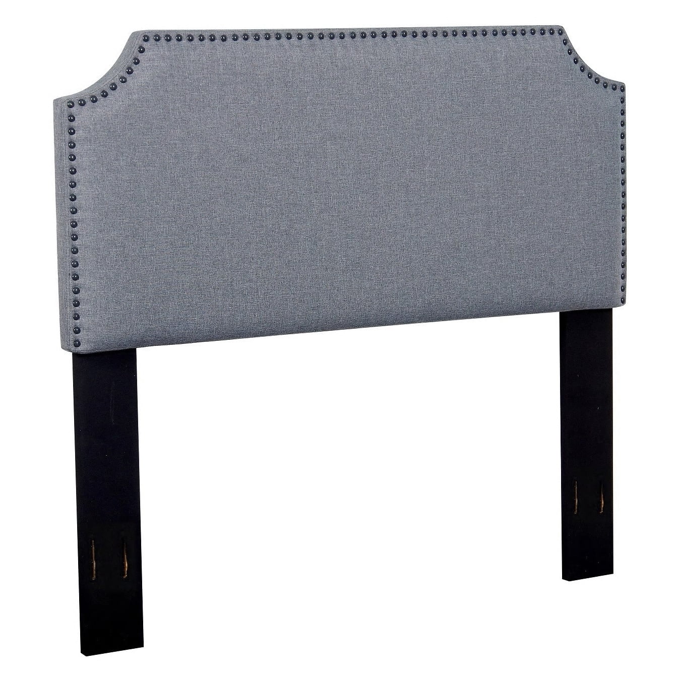 US Pride Furniture Morden Full/Queen Nailhead Upholstered Fabric Headboard Beige
