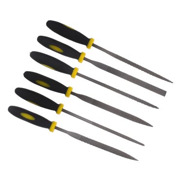 Beaupretty 6Pcs Wood File with Comfortable Grip and Coarse Rasp Cut Teeth Black
