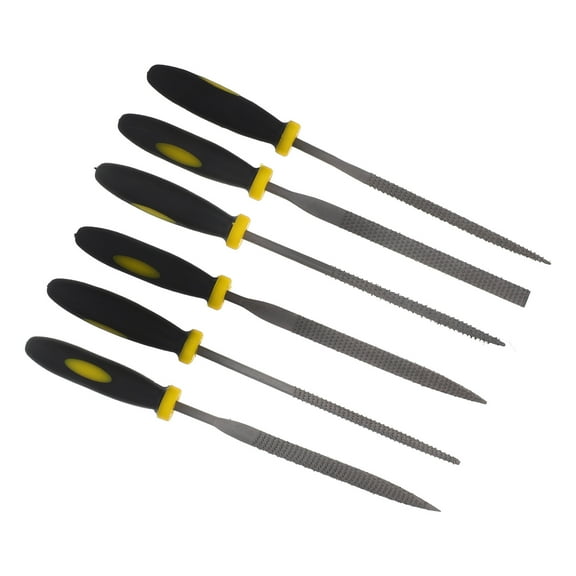 Beaupretty 6Pcs Wood Rasp Tool Set Black with Comfortable Anti Skid Handle for Shaping Use