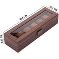 thumbnail image 1 of Box For 6 Watches In Pu Wood Pattern Display / Box / Storage For Watches, 1 of 4