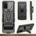 thumbnail image 2 of Cass Creations Case Compatible for Samsung Galaxy A03s, Holster Belt Clip Case Combo with Kickstand Shockproof Phone Cover - Black, 2 of 5
