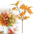 thumbnail image 3 of Awwp 1 Pcs Fall Flowers, Artificial Maple Branches, Fall Faux Leaves, 15.8 Inch, Realistic Colors, Wire Stems, for Vase, Thanksgiving, Wedding, Centerpiece, Mantel, Porch, Reusable, Fall Decor, 3 of 8