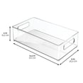thumbnail image 2 of iDesign Plastic Stackable Fridge Bin with Handles, Set of 3, Clear, Made in USA, 2 of 9