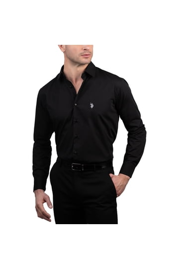 black dress shirt walmart Edwards Garments Men's Big and Tall Wrinkle : Clothing, Shoes & Jewelry turn down collared button Victor Emmanuel Men's Black Dress