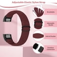 thumbnail image 2 of Elastic Bands Compatible with Charge 2 Band, Solo Loop Stretchy Nylon Wriststrap for Charge 2 Women Men, 2 of 7