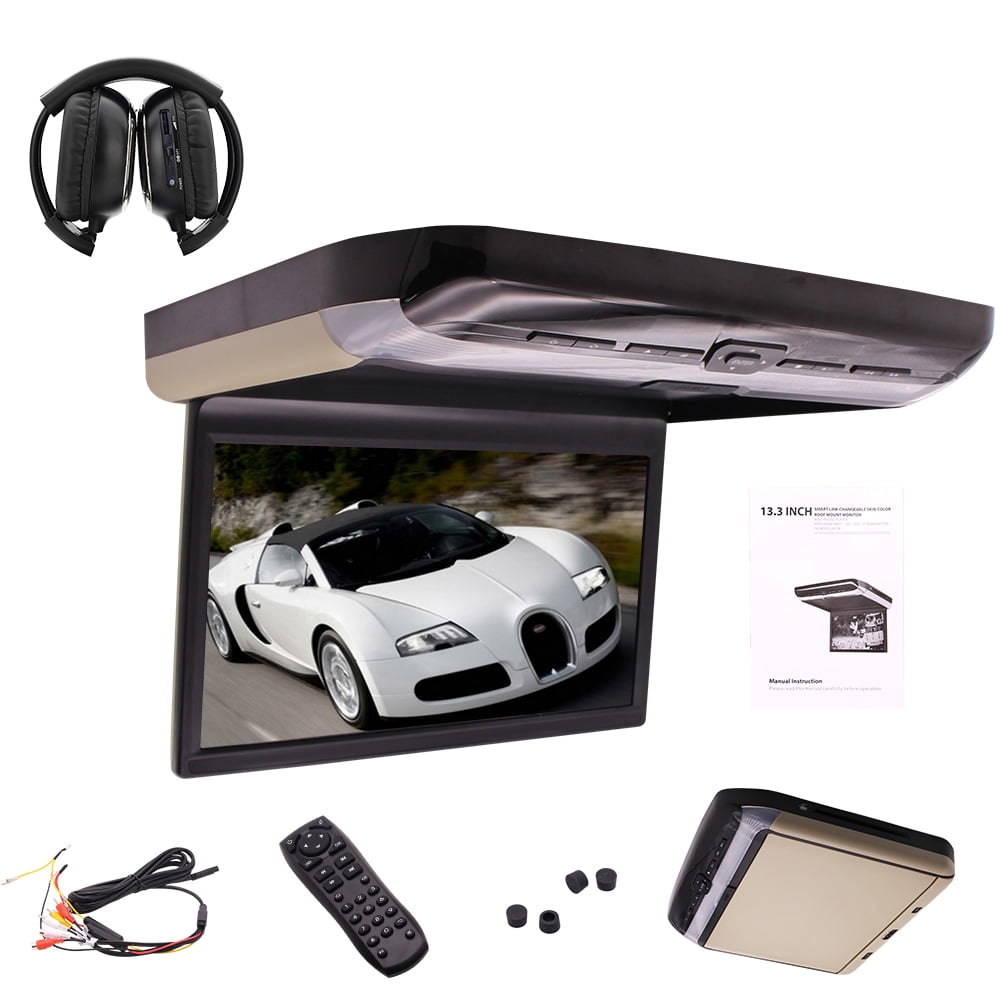 13.3 Inch OverHead DVD Player IPS Screen FlipDown Car
