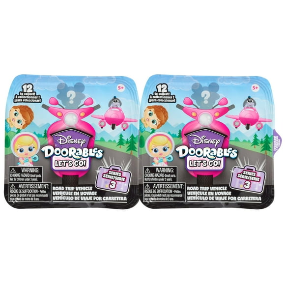 Just Play Doorables Let's Go Series 3 Co-Pack, 4-Pieces, Collectible Figures and Vehicles, 1.5-inch Figurines, Kids Toys for Ages 5 Up