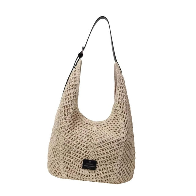 Bolso tote tejido para mujer, bolso tipo hobo, ideal para citas, desplazamientos y compras al libre.