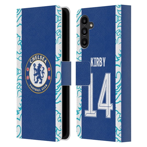 Head Case Designs Officially Licensed Chelsea Football Club 2022/23 Women's Home Kit Fran Kirby Leather Book Wallet Case Compatible with Samsung Galaxy A13 5G (2021)