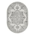 thumbnail image 3 of Unique Loom Nyla Collection Area Rug - Smile (5' 3" x 8' Oval Ivory/Gray), 3 of 7