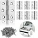 thumbnail image 1 of tEEZErshop 24 Piezas Bisagras para Puertas de Acero Inoxidable con 6 Orificios de Montaje Bisagras para Puertas Pequeñas Juntas de Juntas de Madera Bisagras Ventanas Pequeñas Armarios Puertas Cajas, 1 of 7
