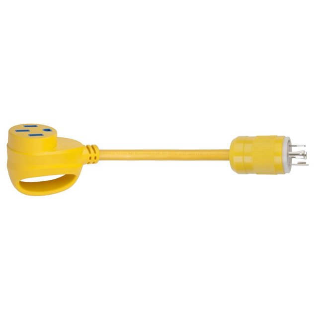 Maro Power Cord Adapter 174ARV Pigtail Type; Polarized For Use With RV Only; Locking; With Handle